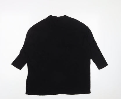 Womens UK Size 14 New Look Black Basic T-Shirt