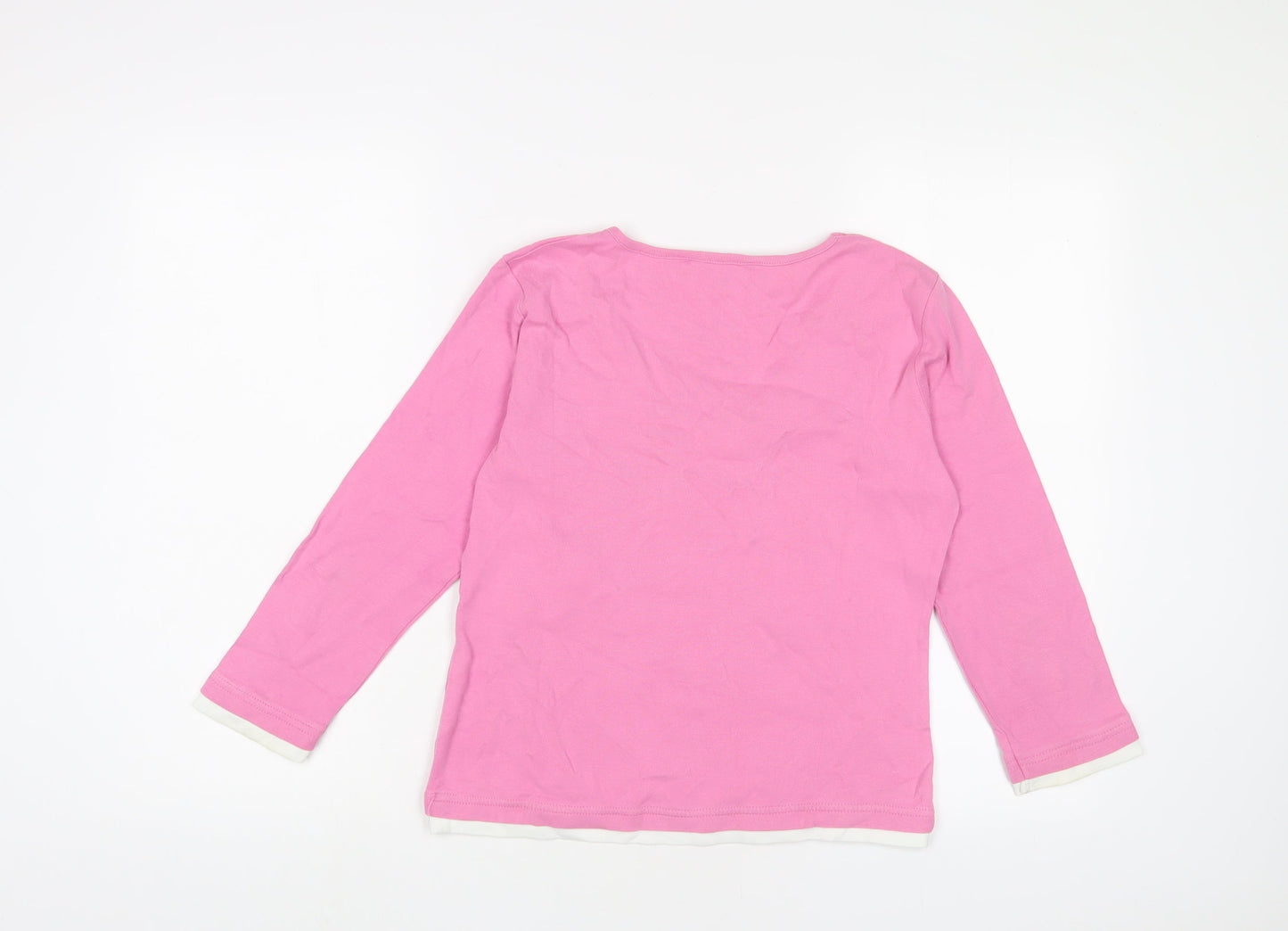 Opal mSyone Womens Pink Cotton Basic T-Shirt Size 14 V-Neck