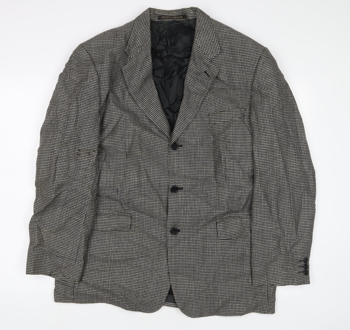 Mens UK Size 42 Marks and Spencer Regular Black Suit Jacket