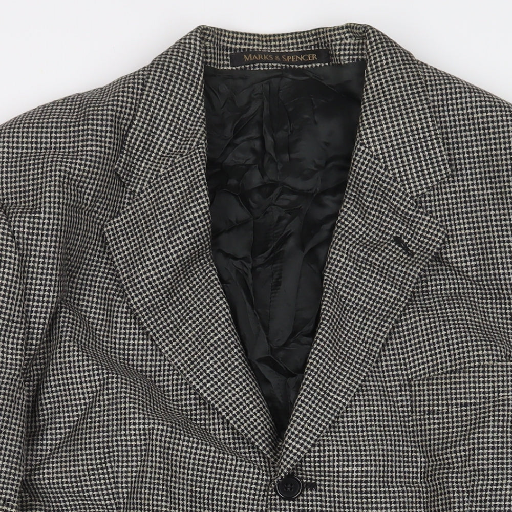 Mens UK Size 42 Marks and Spencer Regular Black Suit Jacket
