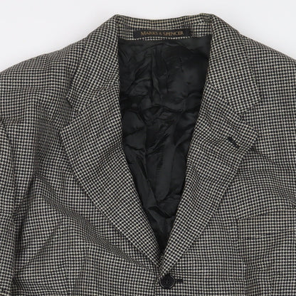 Mens UK Size 42 Marks and Spencer Regular Black Suit Jacket