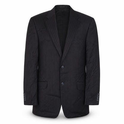 Lanficio Mens Black Wool Jacket Suit Jacket Size 42 Regular