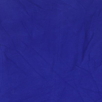 MODE Womens Blue Jacket Size 16 Zip - Zip Pockets