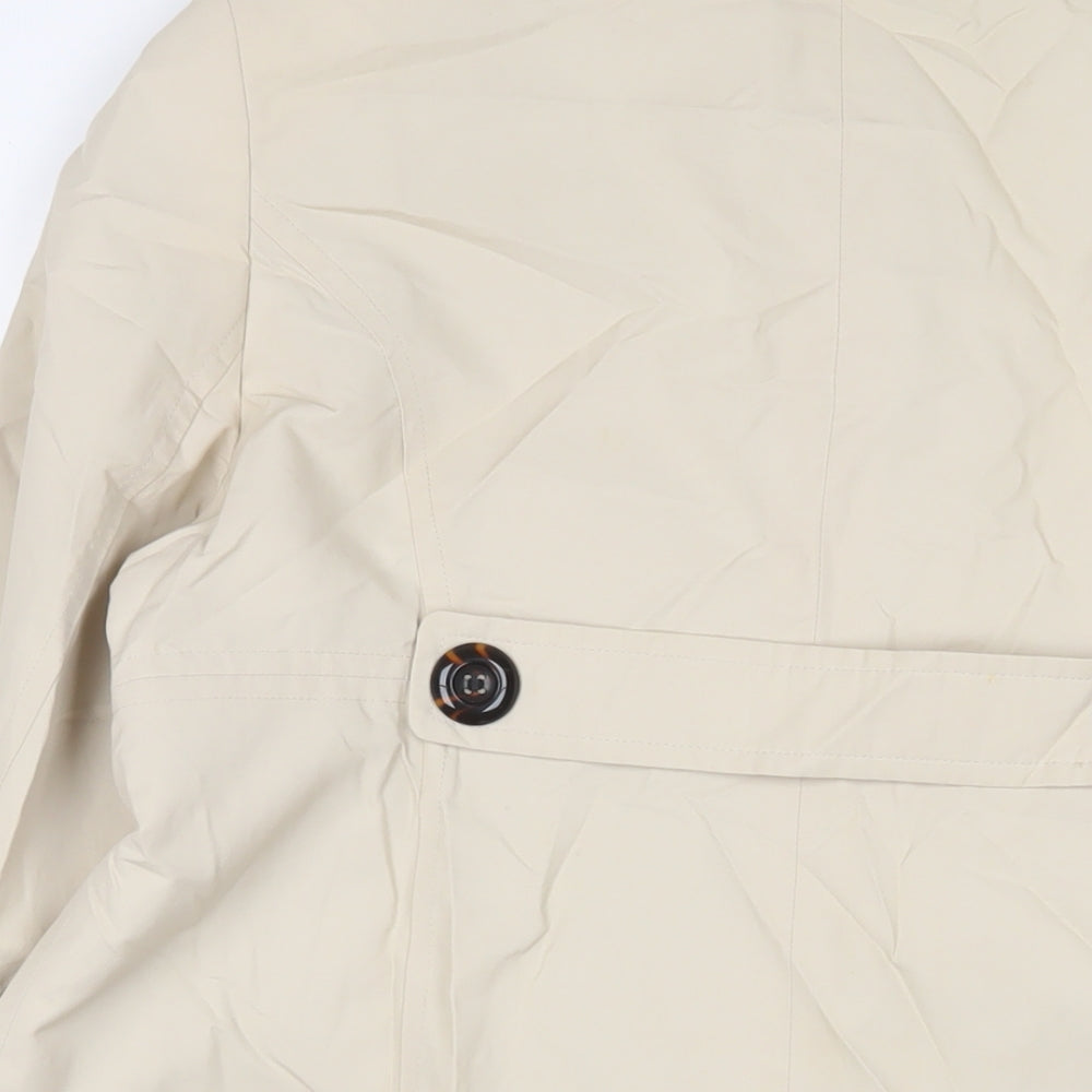 John Lewis Womens Beige Overcoat Coat Size 16 Button