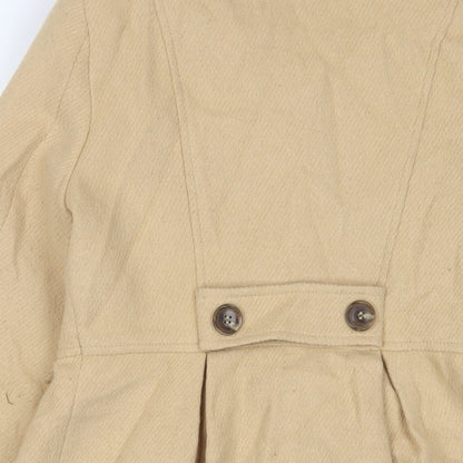 Womens UK Size 6 Marks and Spencer Beige Overcoat