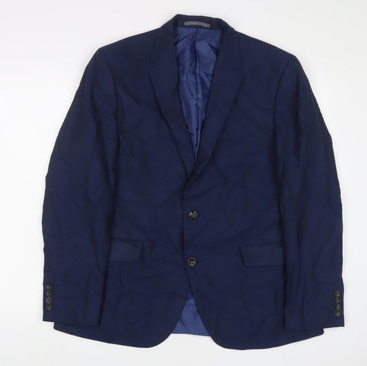 Mens UK Size 42 Marks and Spencer Regular Blue Suit Jacket