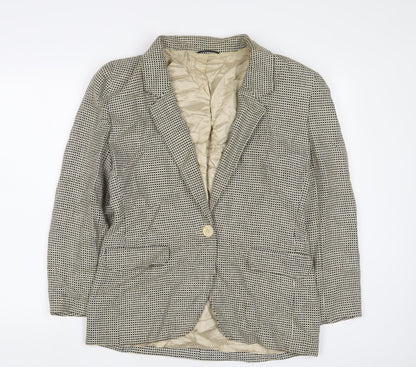 St Michael Womens Beige Jacket Blazer Size 12 Button