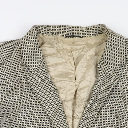St Michael Womens Beige Jacket Blazer Size 12 Button