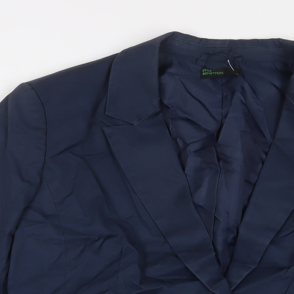 Womens UK Size 14 United Colors of Benetton Blue Jacket