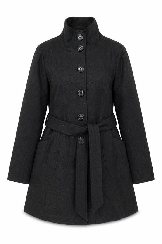 Womens UK Size 14 Miso Grey Overcoat