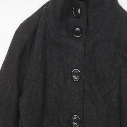 Womens UK Size 14 Miso Grey Overcoat