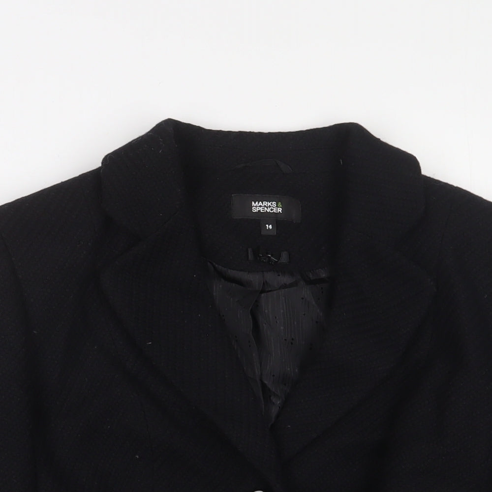 Womens UK Size 14 Marks and Spencer Black Jacket