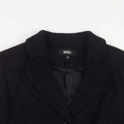 Womens UK Size 14 Marks and Spencer Black Jacket