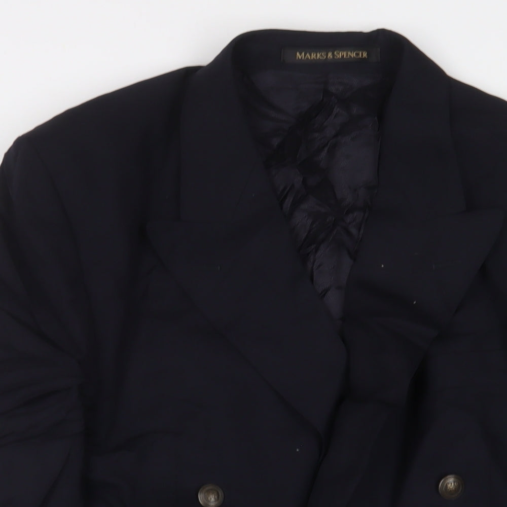 Mens UK Size 40 Marks and Spencer Regular Blue Suit Jacket