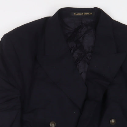 Mens UK Size 40 Marks and Spencer Regular Blue Suit Jacket