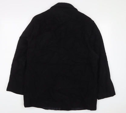 Classic Womens Black Jacket Coat Size 18 Button