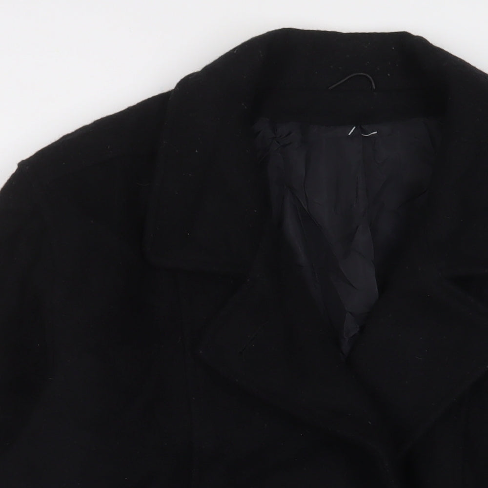 Classic Womens Black Jacket Coat Size 18 Button
