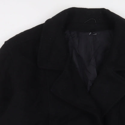 Classic Womens Black Jacket Coat Size 18 Button