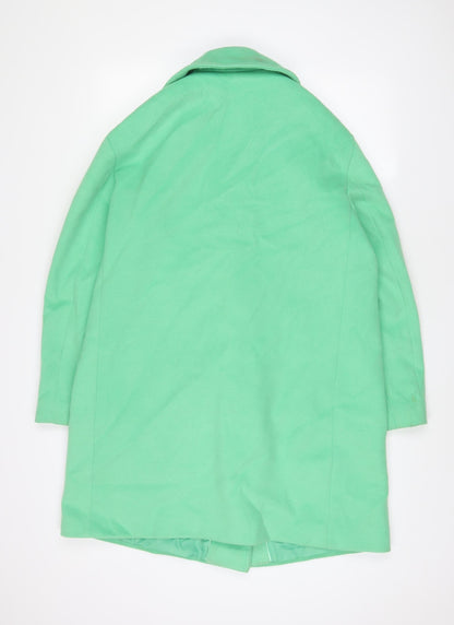 Womens UK Size 14 Marks and Spencer Green Overcoat