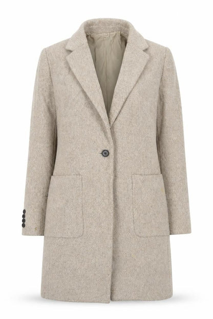 Womens UK Size 10 Great Plains Beige Overcoat