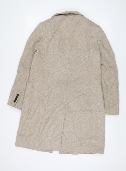 Great Plains Womens Beige Overcoat Coat Size 10 Button