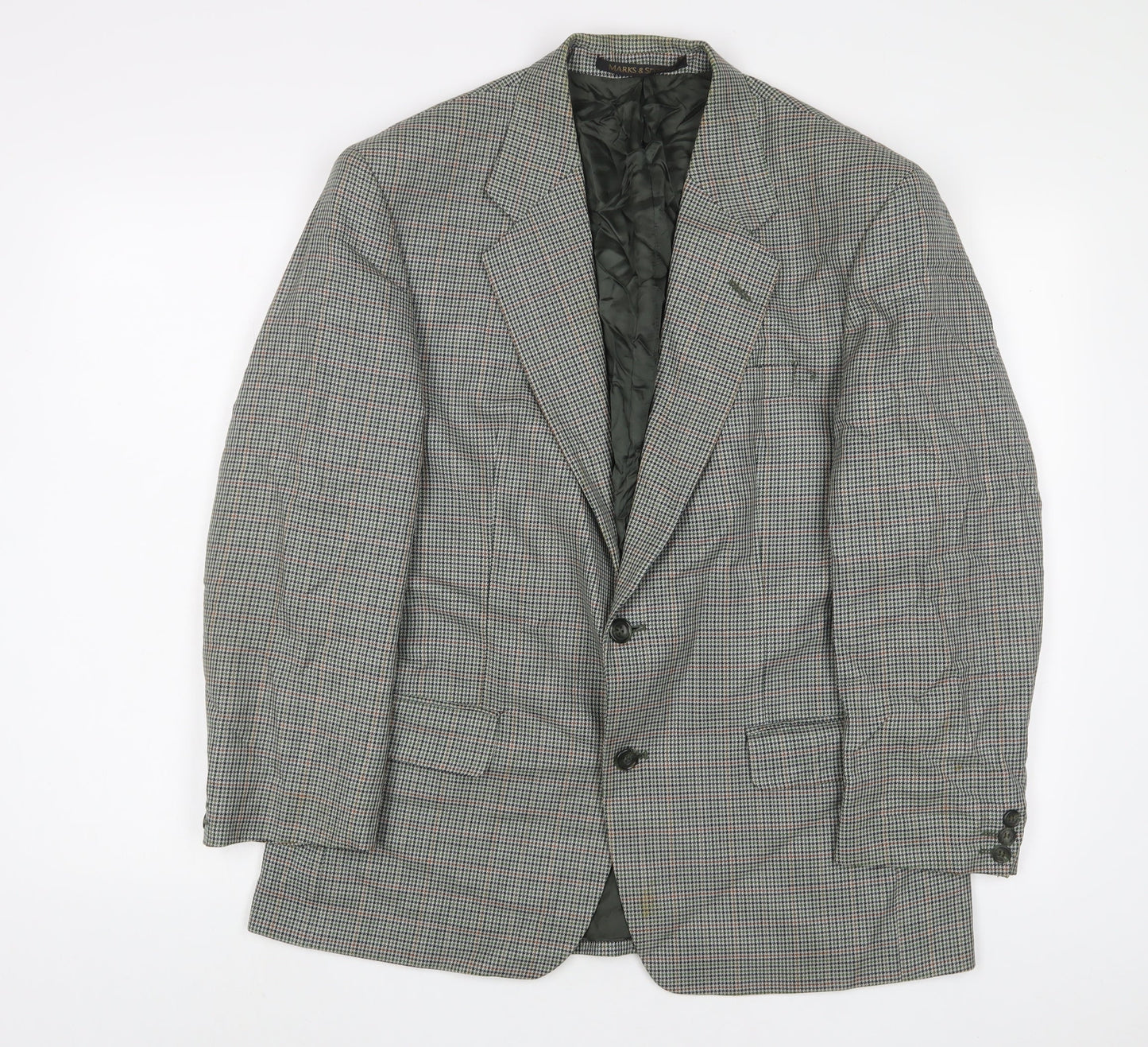 Mens UK Size 38 Marks and Spencer Regular Green Suit Jacket