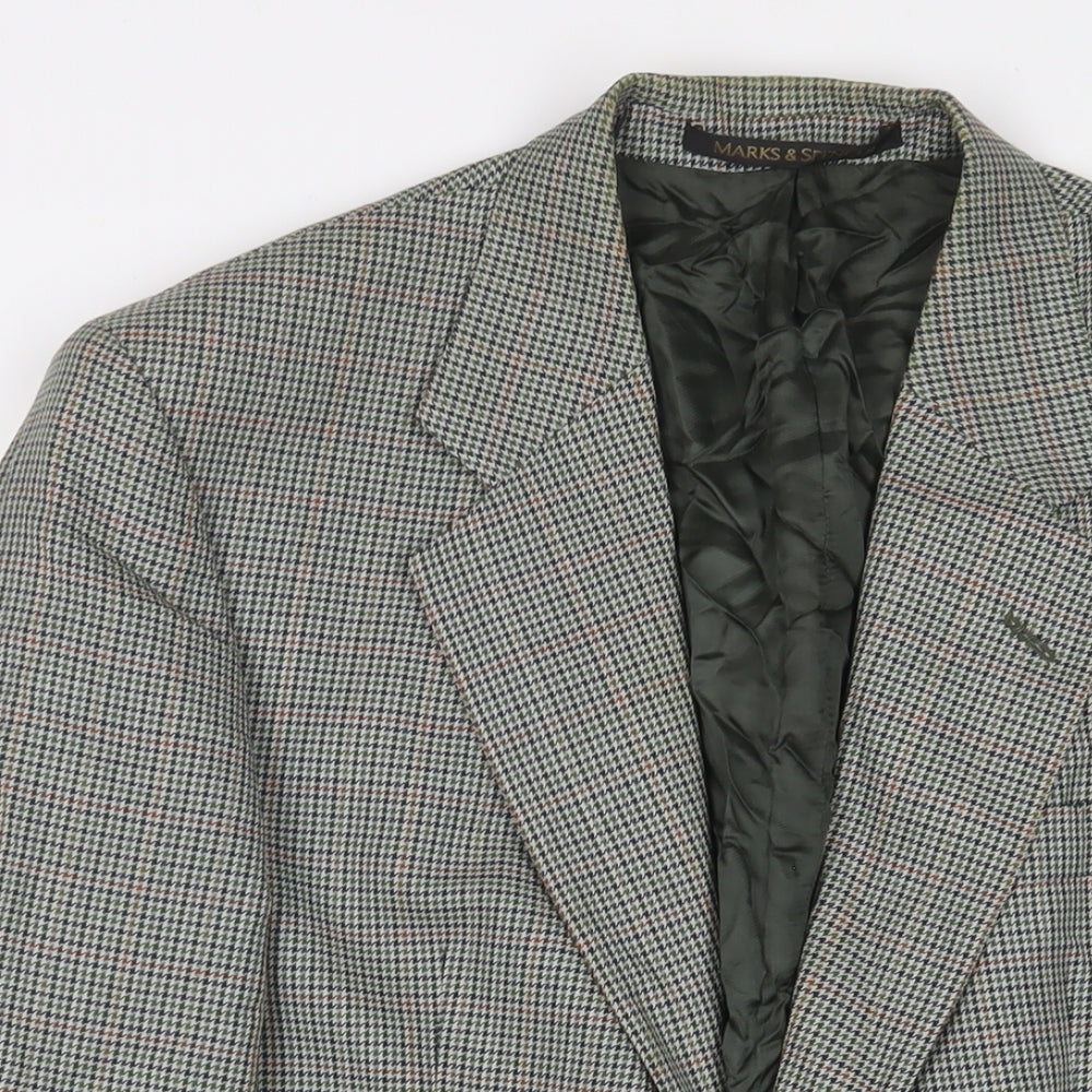 Mens UK Size 38 Marks and Spencer Regular Green Suit Jacket