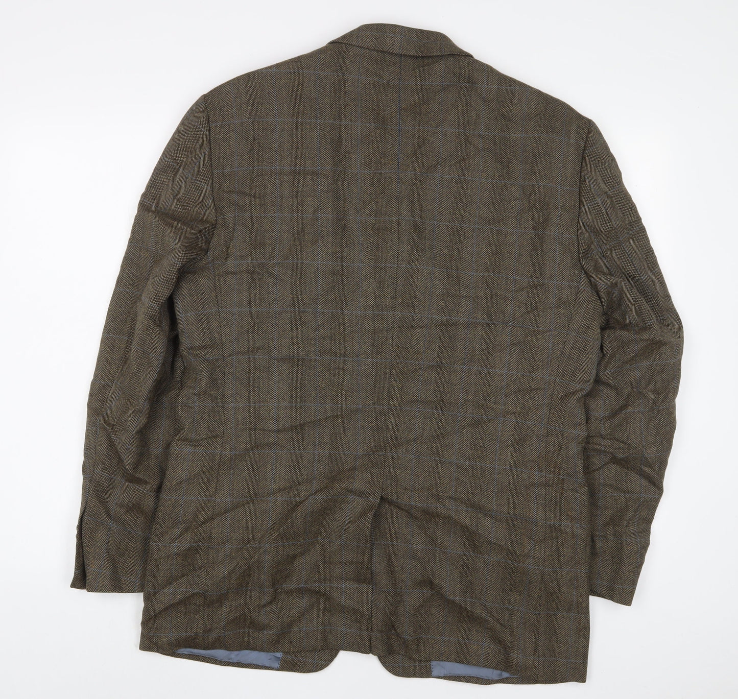 Mens UK Size 38 Racing Green Regular Brown Suit Jacket
