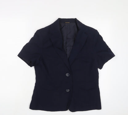 Damart Womens Blue Jacket Blazer Size 12 Button