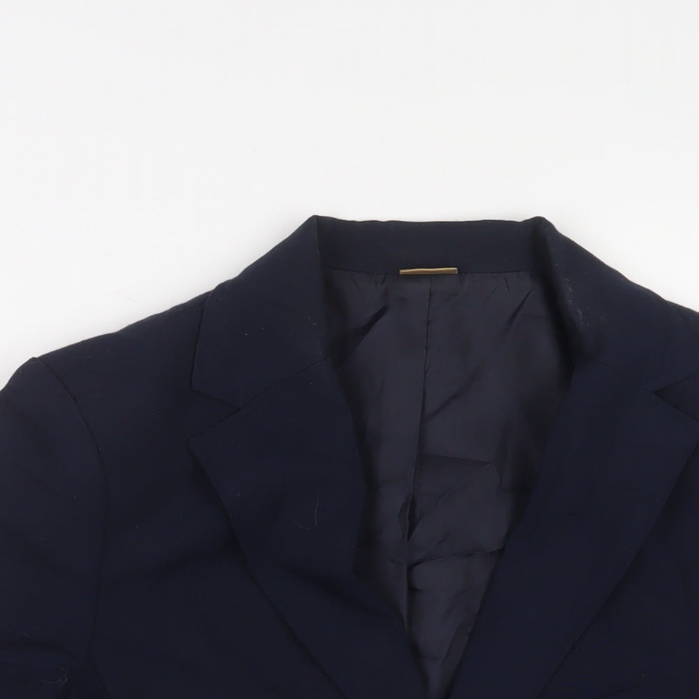 Damart Womens Blue Jacket Blazer Size 12 Button