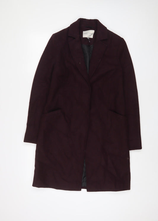 Collection Womens Purple Overcoat Coat Size 8 Button