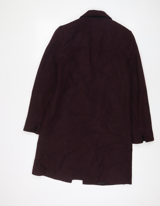 Collection Womens Purple Overcoat Coat Size 8 Button