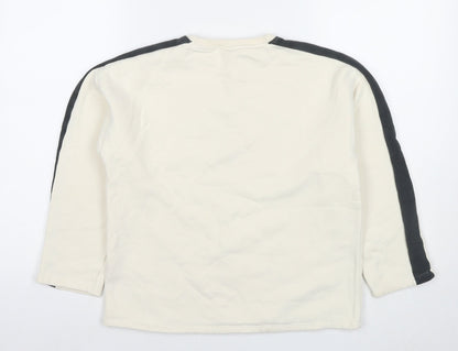 Zara Girls Ivory Cotton Pullover Sweatshirt Size 13-14 Years Pullover - Bella, Belle, Bela
