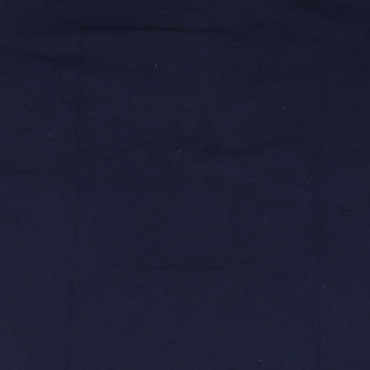 Punch Boys Blue Cotton Basic T-Shirt Size 12 Years Round Neck Pullover - Jungle Animals Text