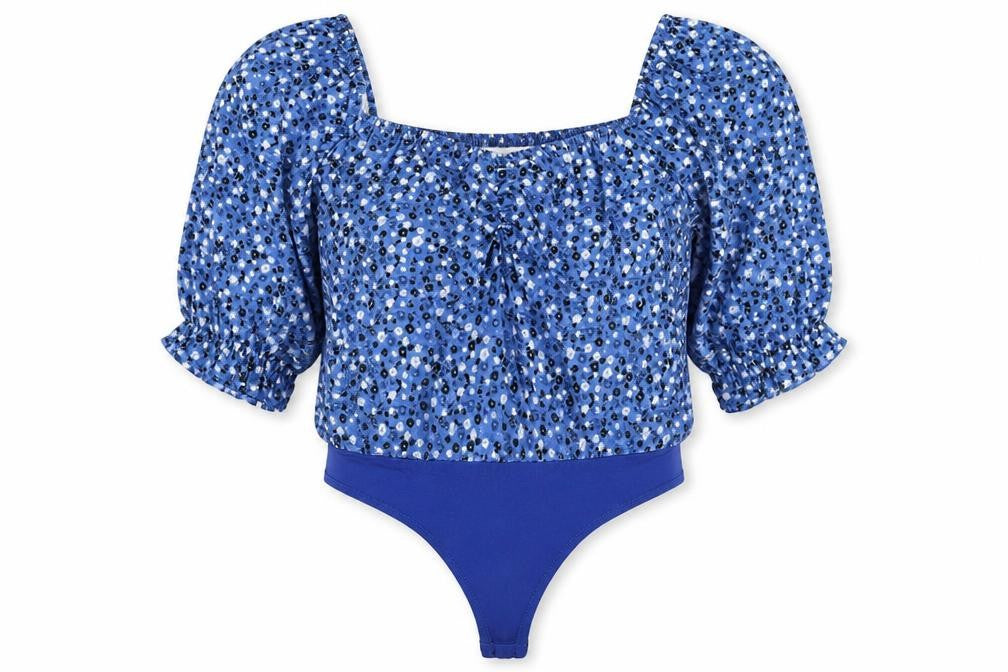 Womens UK Size 16 In the Style One-Piece Blue Bodysuit