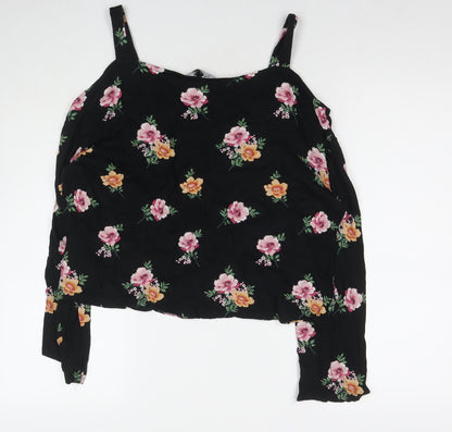 Womens UK Size 14 New Look Black Basic Blouse