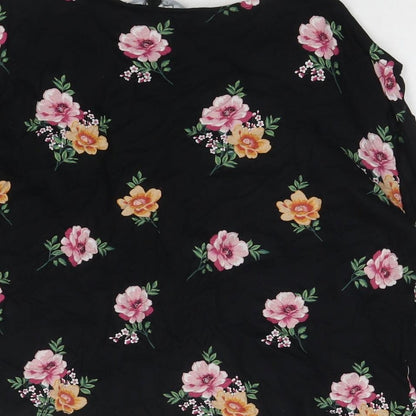 Womens UK Size 14 New Look Black Basic Blouse