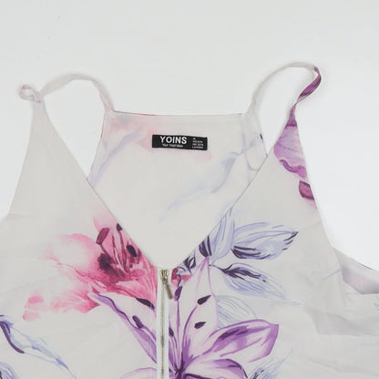 Womens UK Size 12 Yoins White Basic Tank