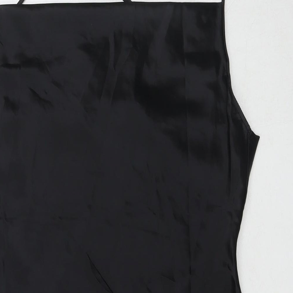 Divided by H&M Womens Black Polyester Slip Dress Size 8 Cowl Neck Pullover