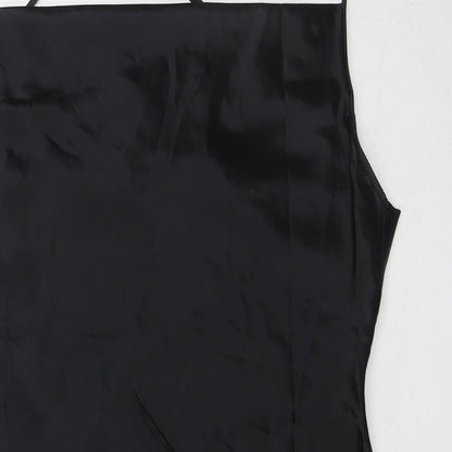 Divided by H&M Womens Black Polyester Slip Dress Size 8 Cowl Neck Pullover