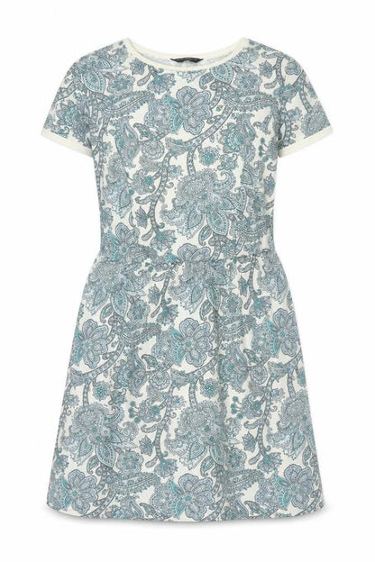 Dorothy Perkins Womens Blue Floral Polyester A-Line Size 14 Round Neck Pullover
