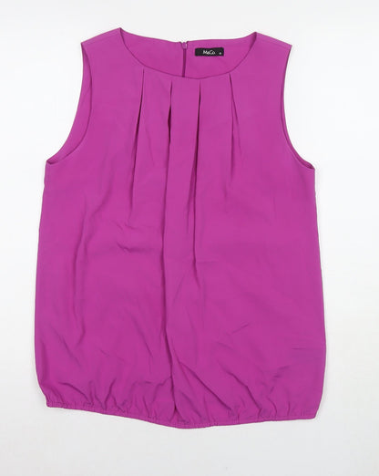 Womens UK Size 12 M&Co Purple Basic Tank