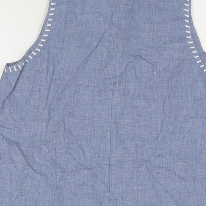 Zara Womens Blue Viscose A-Line Size XS Round Neck Pullover