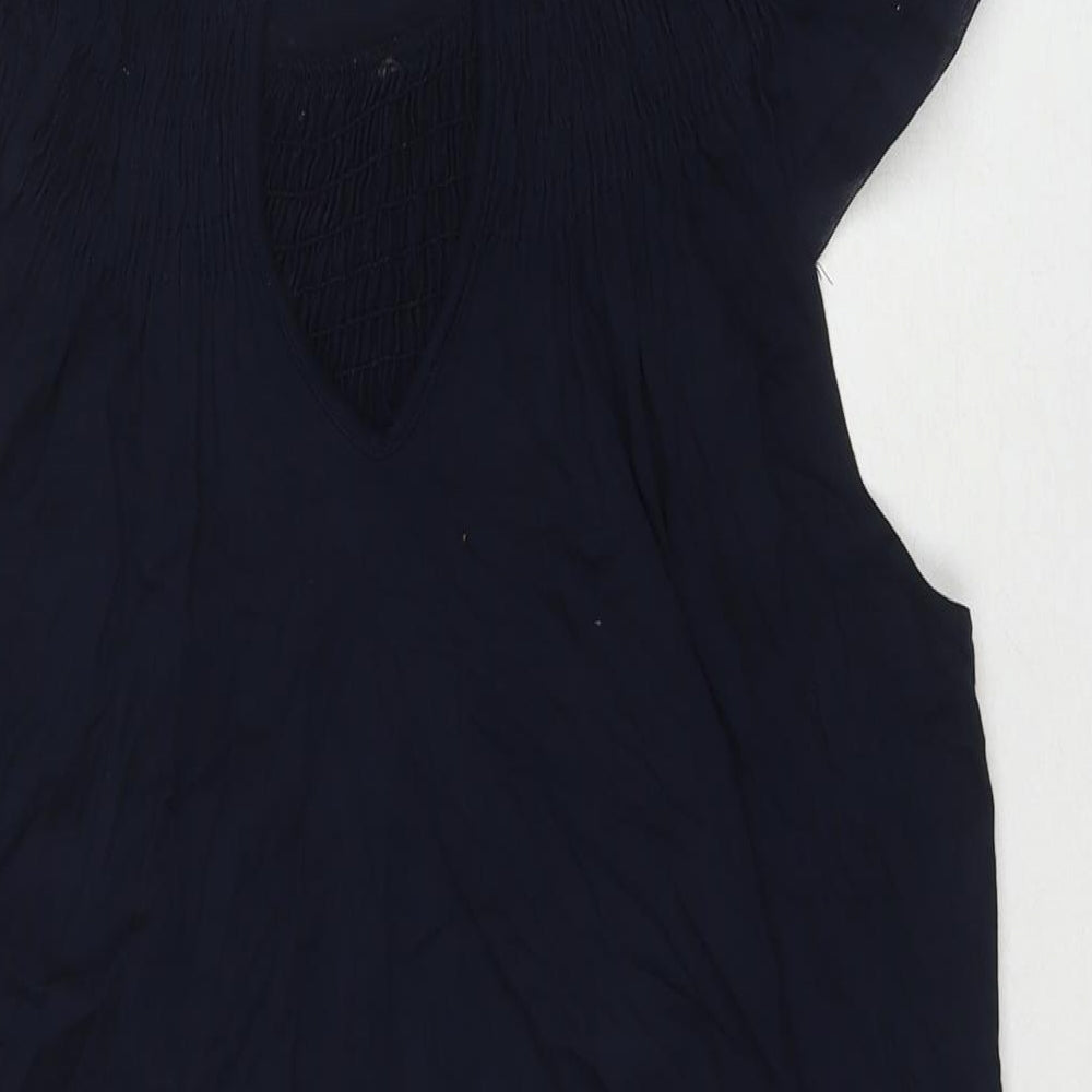 Womens UK Size 10 Topshop Blue Tunic Tank