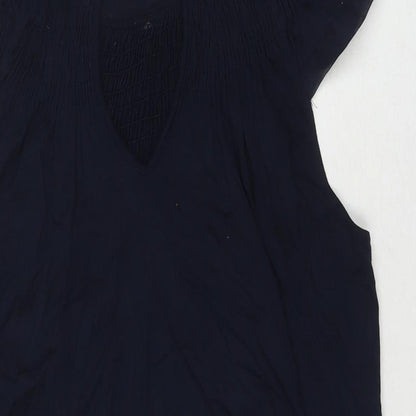 Womens UK Size 10 Topshop Blue Tunic Tank