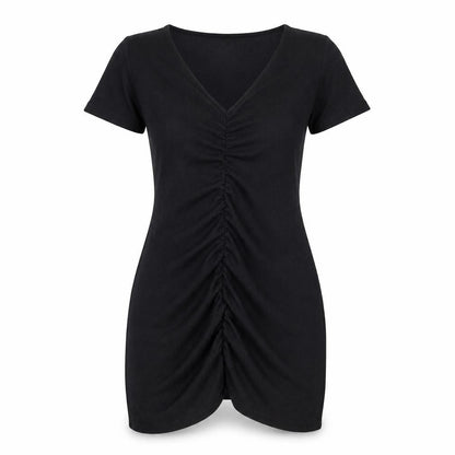 Divided by H&M Womens Black Polyester A-Line Size M V-Neck