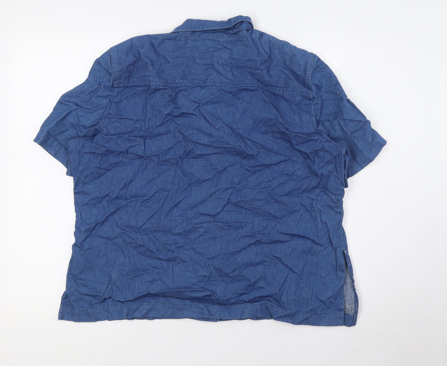 Womens UK Size 16 Alfred Dunner Blue Basic Button-Up