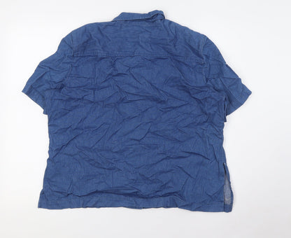 Womens UK Size 16 Alfred Dunner Blue Basic Button-Up