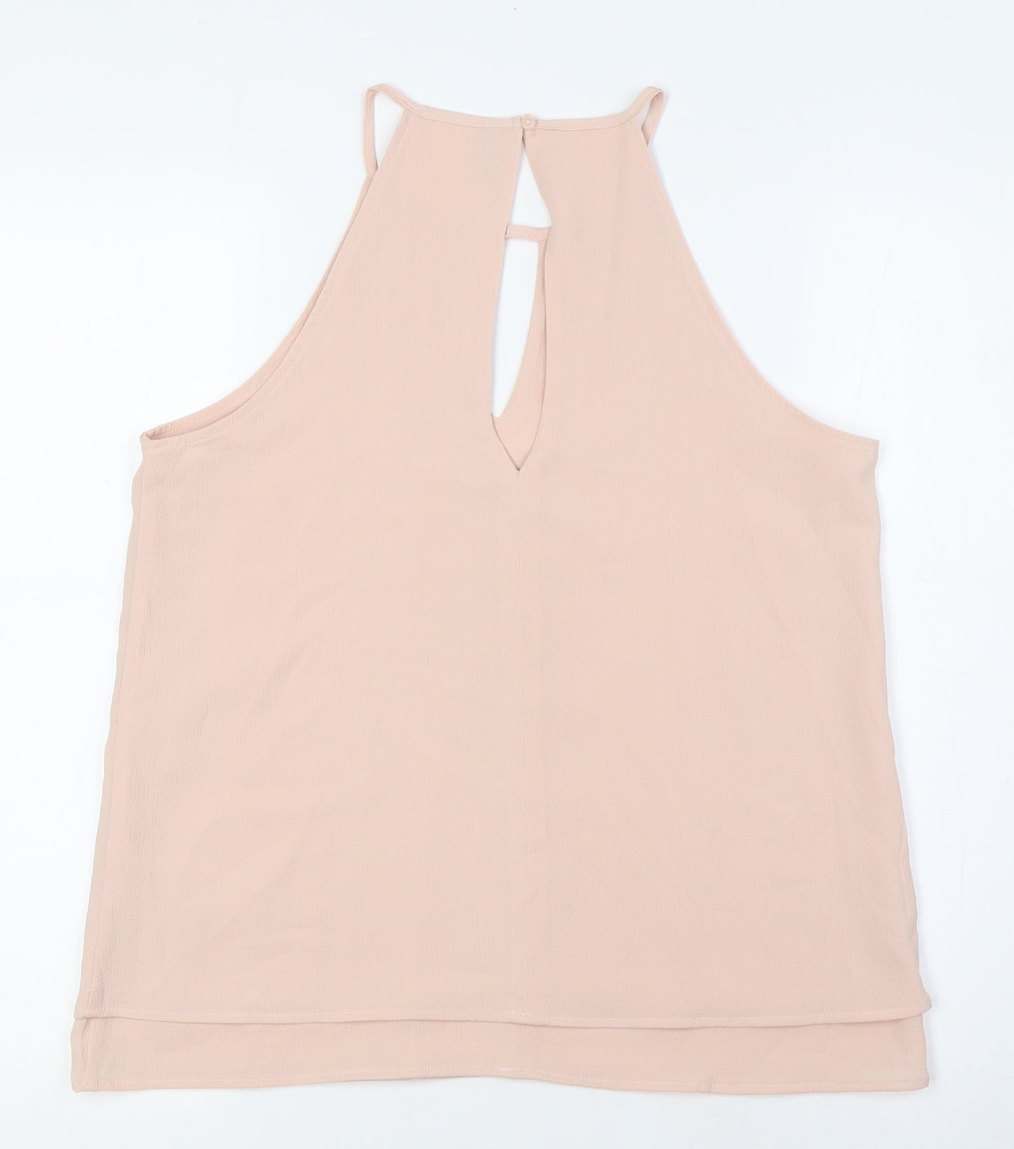 Be Only Womens Pink Polyester Basic Blouse Size 10 Halter