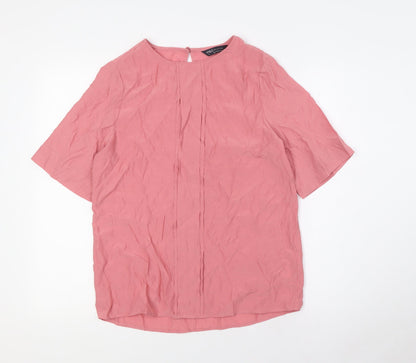 Womens UK Size 8 Marks and Spencer Pink Basic Blouse